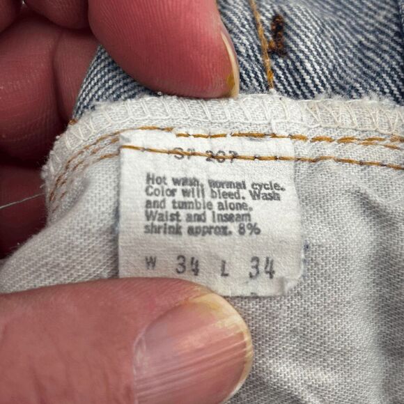 Vintage Levis Single Stitch Redline Selvedge #6 Button 70s 32 x 32 READ - Picture 4 of 16